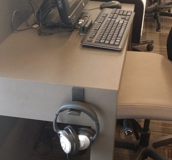 Headphone Hook Attached To Cubicle Desk Cube Decor Zone