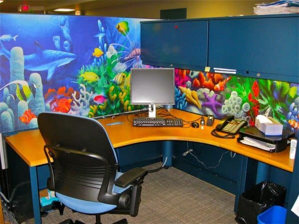 office cubicle background